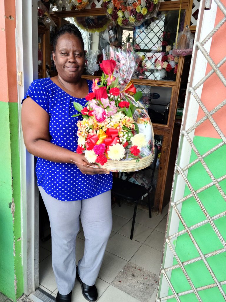 Peaches Brown Provides Joy with Floral Arrangements JN Bank