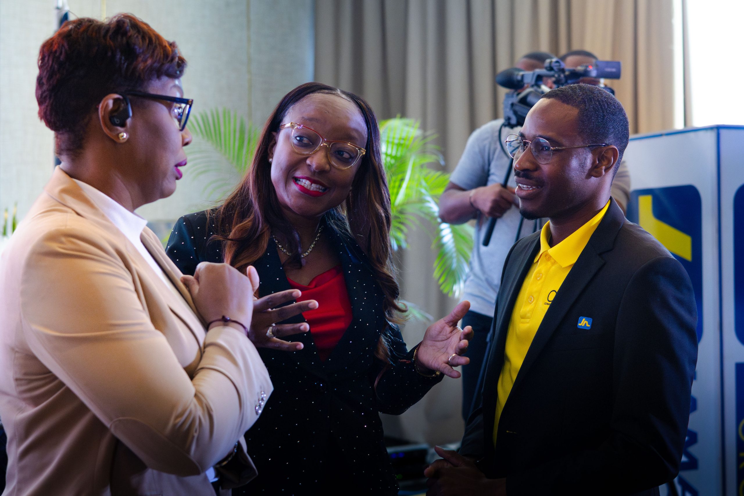Sergeant Arleen McBean (centre), Chair of the Jamaica Police Federation, leads a discussion on the financial health and security of law enforcement with Deputy Commissioner of Police (DCP) Karina Powell Hood (left) and Xavier Daley, Sales Officer in the Public Sector Engagement Unit at JN Bank. They were at the Federationโs 82nd Annual Joint Central Conference in May at the Princess Grand Hotel in Green Island, Hanover, was themed Embracing Transformation Through Partnership and Unity.